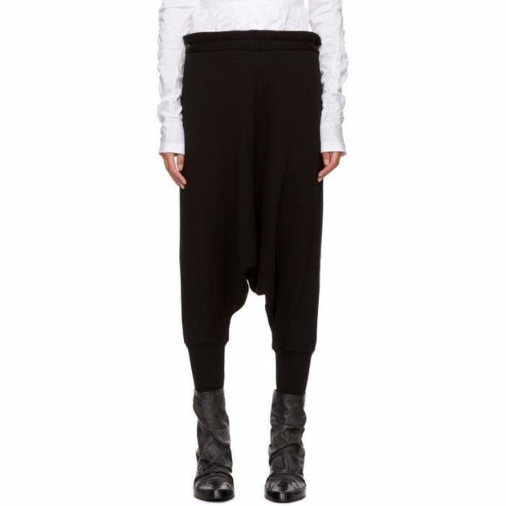 Y's Yohji Yamamoto Black Sarouel Lounge Pants